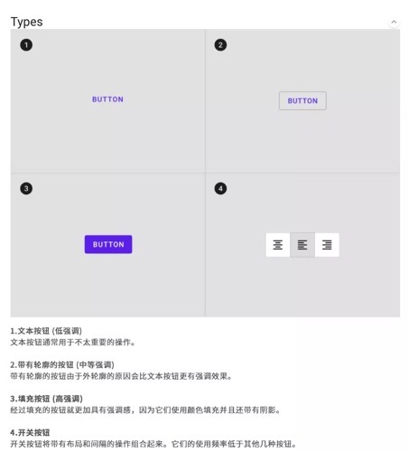 △ material.io 中的 Material Button